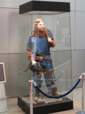 Viking statue at Perlan saga museum entrance