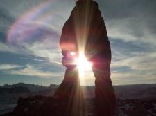 Delicate Arch in back light